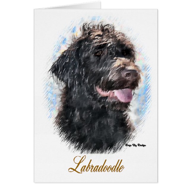 Cartão Labradoodle Gifts (Frente)