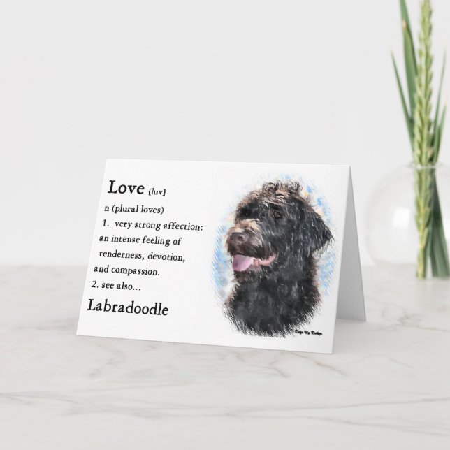 Cartão Labradoodle Gifts (Frente)