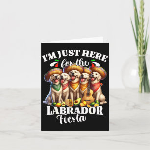 Cartão Labrador festa aqui para cinco de maio labrador