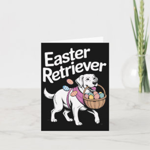 Cartão Labrador Golden Retriever Coelho Brota Ovos Páscoa