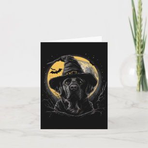 Cartão Labrador Halloween Engraçado Cachorro Preto Lab Mo