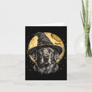 Cartão Labrador Halloween Engraçado Cachorro Preto Lab Mo
