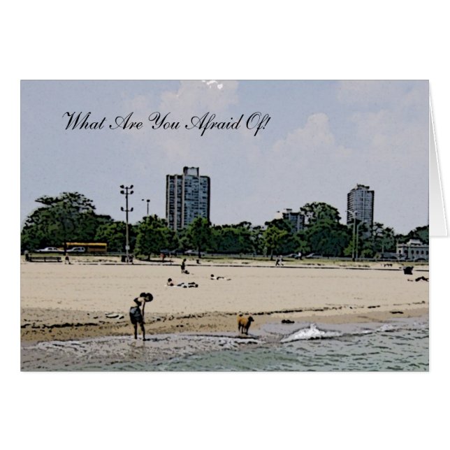 Cartão Labrador no lago (Frente Horizontal)