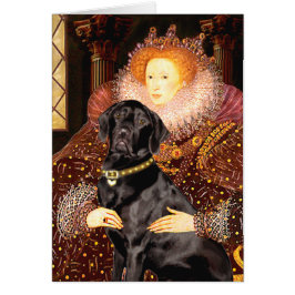 Cartão Labrador (preto) - Rainha