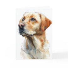 Labrador retriever amarelo em aquarela