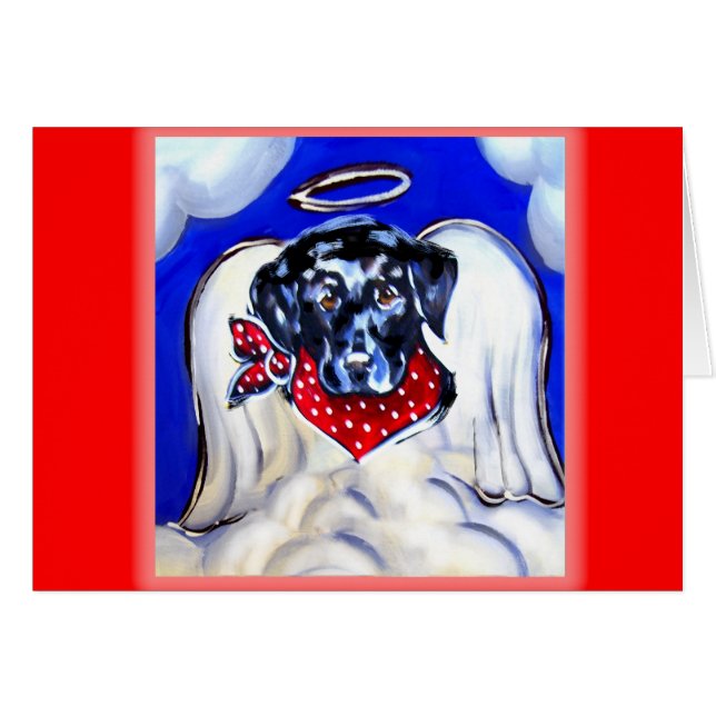 Cartão Labrador Retriever Angel (Frente Horizontal)