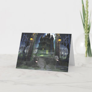Cartão Labrador Retriever Black Halloween Greeting Card