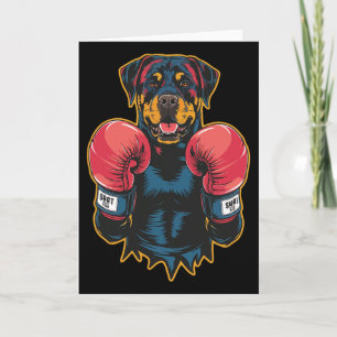 Cartão Labrador Retriever Boxer de Kickboxing ou Boxe Eng