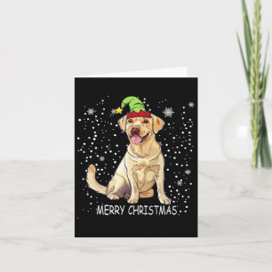 Cartão Labrador Retriever Cachorro Árvore de Natal Xmas