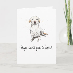 Cartão Labrador retriever dourado personalizado dia dos p