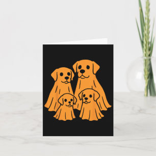 Cartão Labrador Retriever Halloween Ghost Family Engraçad