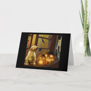 Cartão Labrador Retriever Halloween Puppy Card