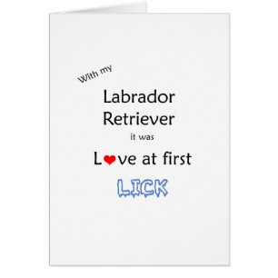 Cartão Labrador Retriever Lick Design