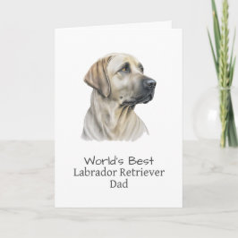Cartão Labrador Retriever Pai do Cão Dia dos Pais