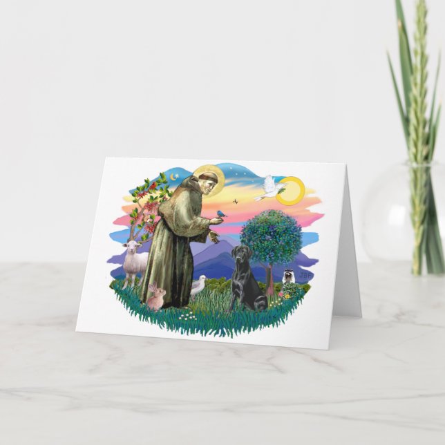 Cartão Labrador Retriever (preto) (Frente)