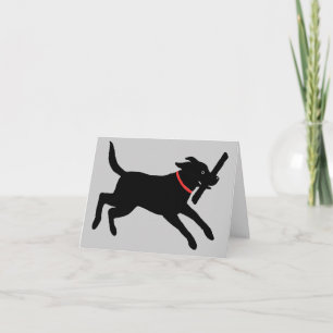 Cartão Labrador Retriever Preto Jovial   Cachorro Preto F