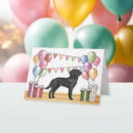Cartão Labrador Retriever Preto Lab Cachorro Aniversário 