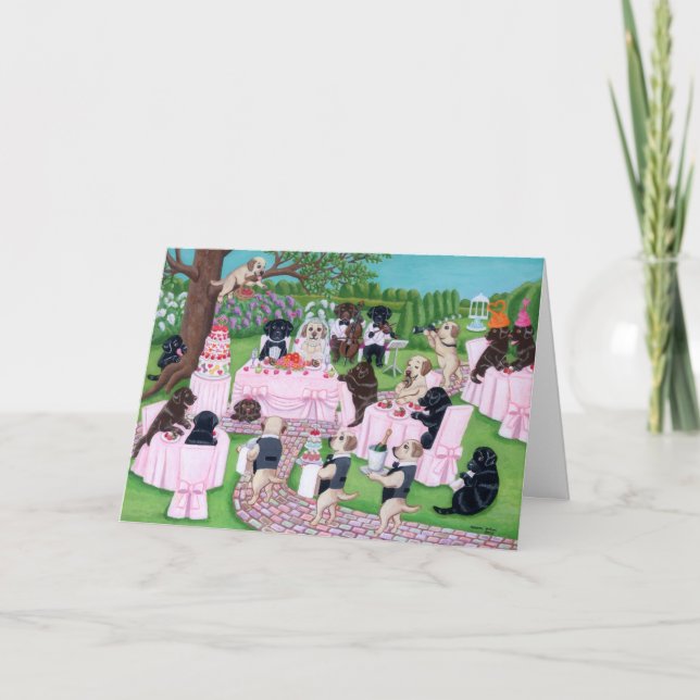 Cartão Labrador Wedding (Frente)