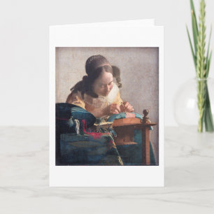 Cartão Lacemaker, Johannes Vermeer, 1669-1670