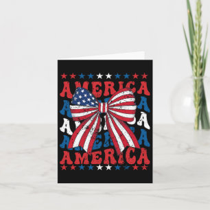 Cartão Laço Americano Coquete Patriótico Bandeira dos EUA