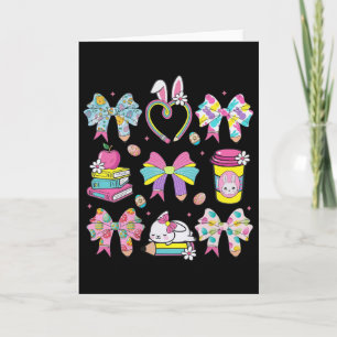 Cartão Laco de Coquete Lápis Bunny Rabbit Professora Feli