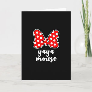 Cartão Laço de Férias da Família Yaya Mouse Feminino