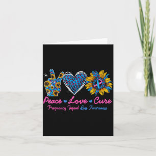 Cartão Laço de Girassol Gravidez Perda de Conscientização
