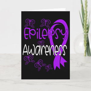 Cartão Laço Roxo de Conscientização da Epilepsia 3 