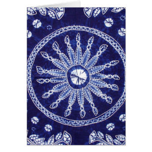 Cartão Laço-Tintura #4 do índigo de Miao