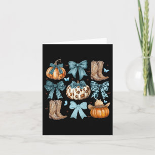 Cartão Lacoquet Bow Cumprimento Outono Ocidental Botas de