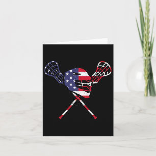 Cartão Lacrosse American Flag