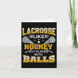 Cartão Lacrosse Como Hockey Mas Jogou Com Chá De Lax Engr