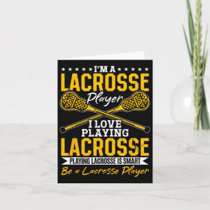 Cartão Lacrosse - Eu sou um jogador de Lacrosse que adoro