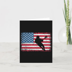 Cartão Lacrosse Eua Flag Lax Americano Shirt Men Boy
