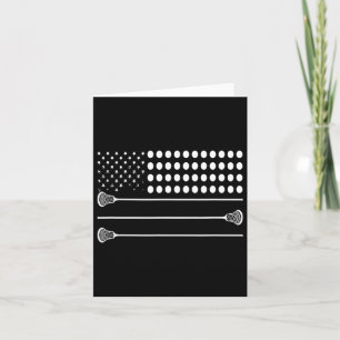 Cartão Lacrosse Flag Usa - Jogador de Lax Engraçado