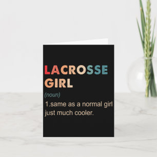 Cartão Lacrosse Girl Definition Engraçado Lacrosse Lover