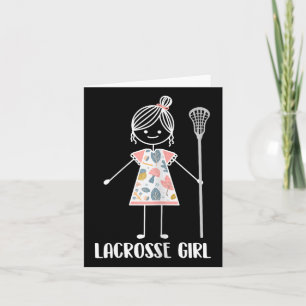 Cartão Lacrosse Girl - Lacrosse Team Player Lacrosse