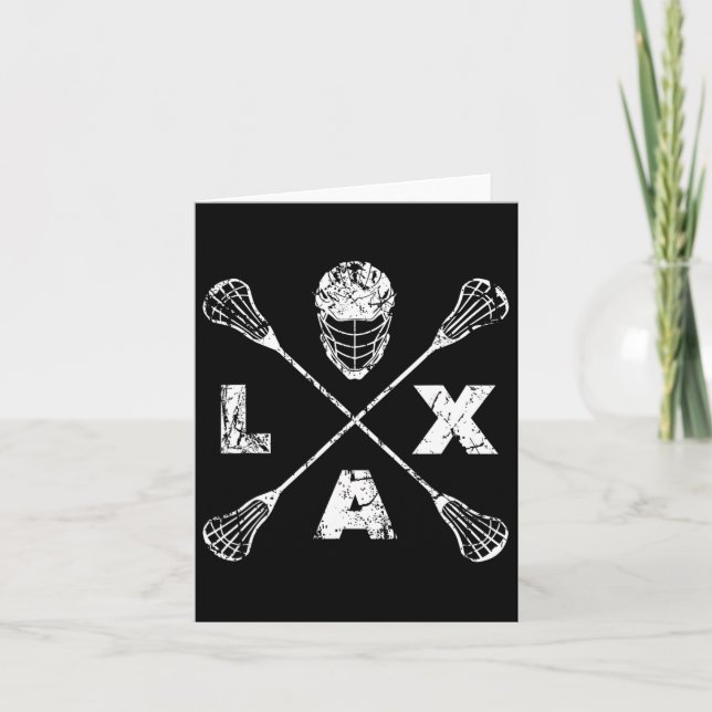 Cartão Lacrosse Lax Cross Axis (Frente)