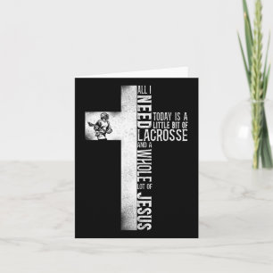 Cartão Lacrosse Lax Cross Faith Christian Tudo o que prec
