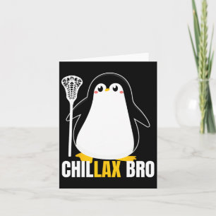 Cartão Lacrosse Penguin Funny Lax Team Lacrosse Natal