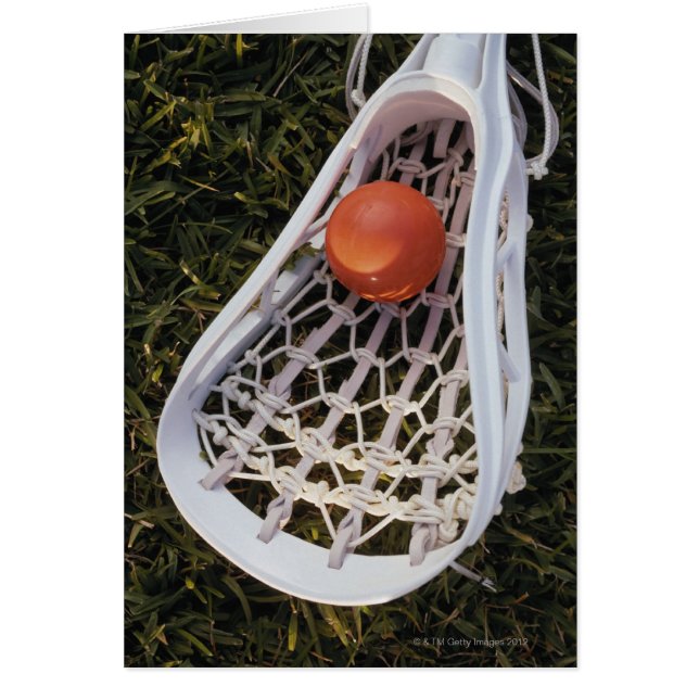 Cartão Lacrosse Stick and Ball (Frente)