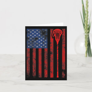 Cartão Lacrosse Stick Camisetas American Flag