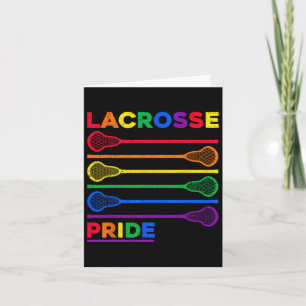 Cartão Lacrosse Sticks Lgbtq Orgulho gay de cor arco-íris