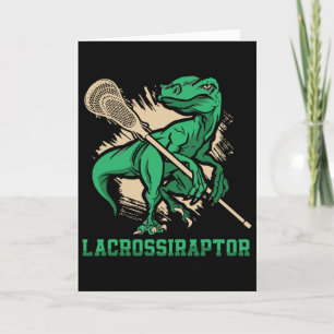 Cartão Lacrossiraptor Jogador de Lacrosse Amante do Espor