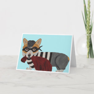 Cartão Ladrão de Guloseimas Corgi Galês Ladrão