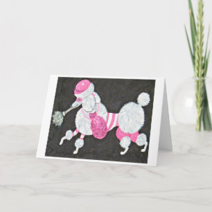 Cartão Ladrão de Poodle Chique e Elegante