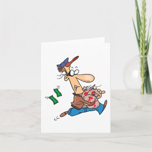 Cartão Ladrão roubando dinheiro