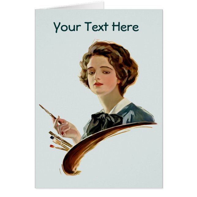 Cartão Lady Artist (Frente)