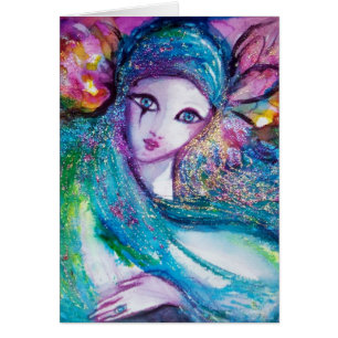 Cartão LADY BLUE MASK Venetian Mascarada