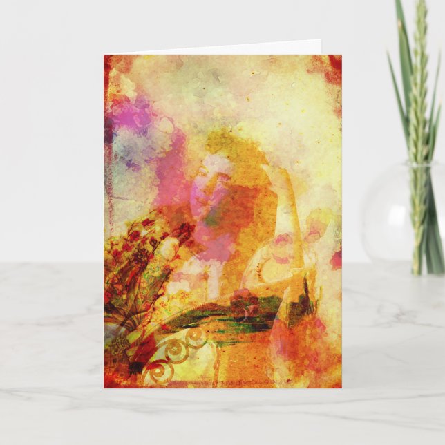 Cartão Lady Digital Art Todas as Ocasiões (Frente)